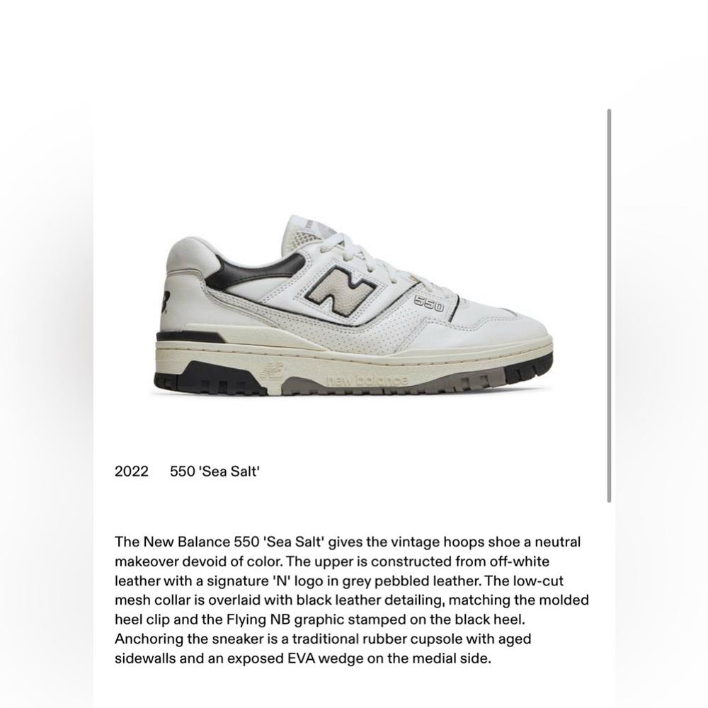 New Balance 550 Sea Salt